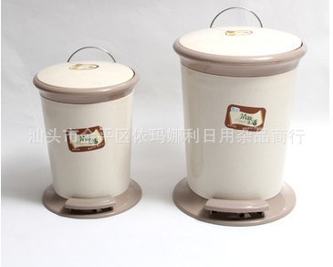 广东汕头欧式韩式手提办公家用pp塑料脚踏翻盖垃圾桶全面解析